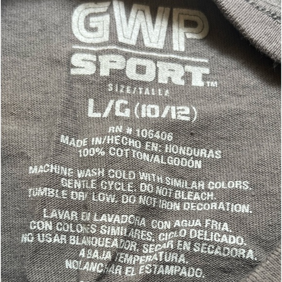 GWP Sport Kids I DRIVE MY FAMILY NUTS Graphics Tee Gray Brown Boys Size L 10/12 - Picture 6 of 8